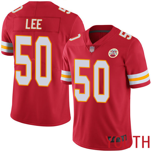 Youth Kansas City Chiefs #50 Lee Darron Red Team Color Vapor Untouchable Limited Player Nike NFL Jersey